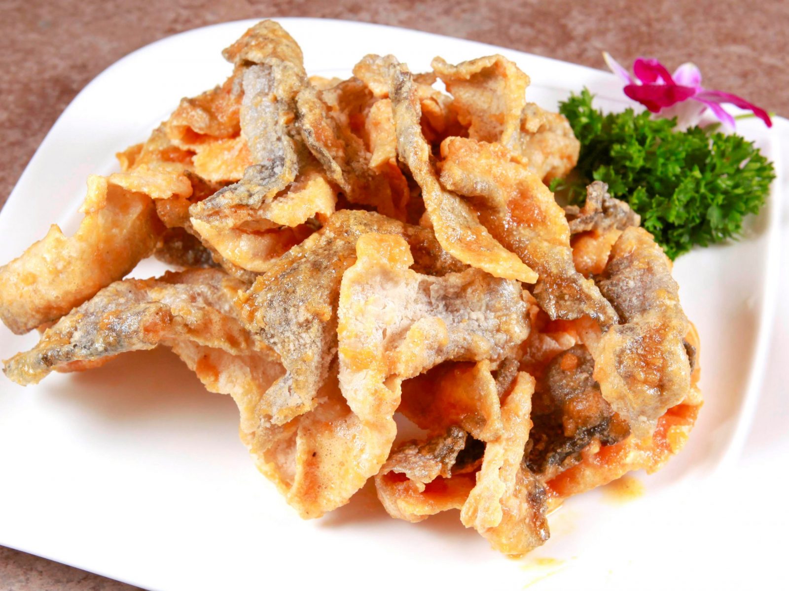 金沙脆魚皮